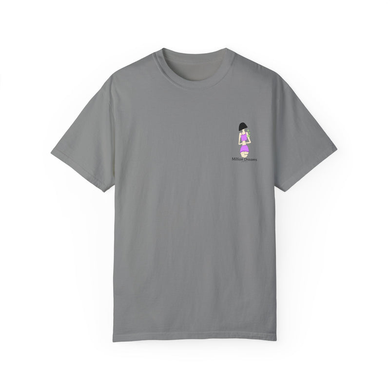 Sexy Girl in Purple Unisex Garment-Dyed T-shirt