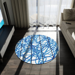 Swirl Grilled Pattern Round Rug