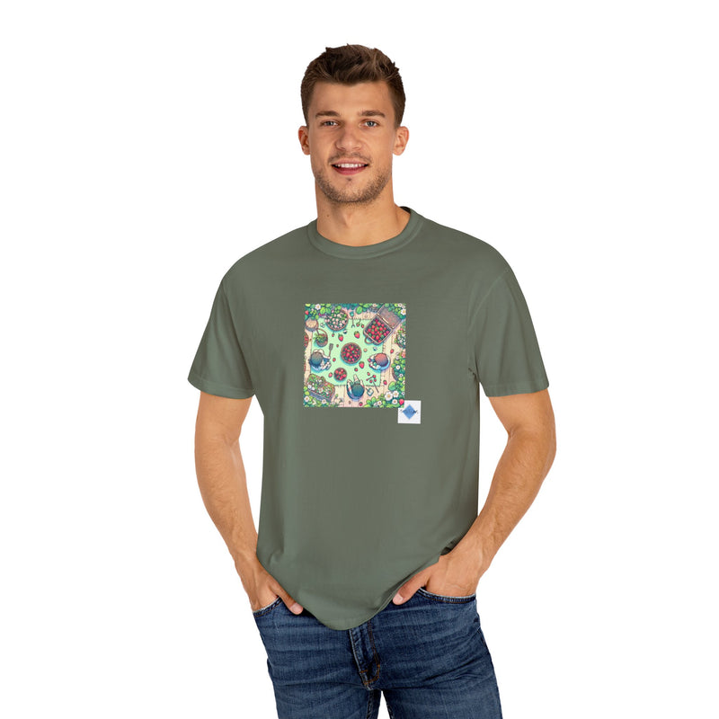 Strawberry Garden Unisex Garment-Dyed T-shirt