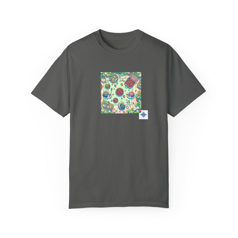 Strawberry Garden Unisex Garment-Dyed T-shirt