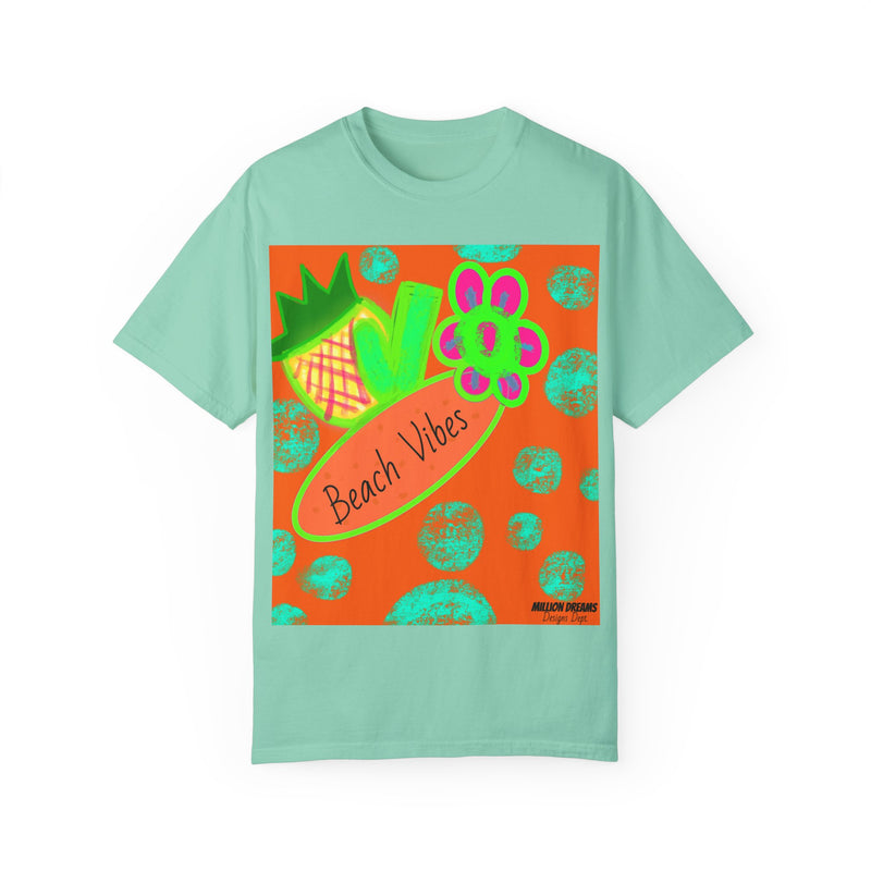 Neon Beach Vibes Unisex Garment-Dyed T-shirt