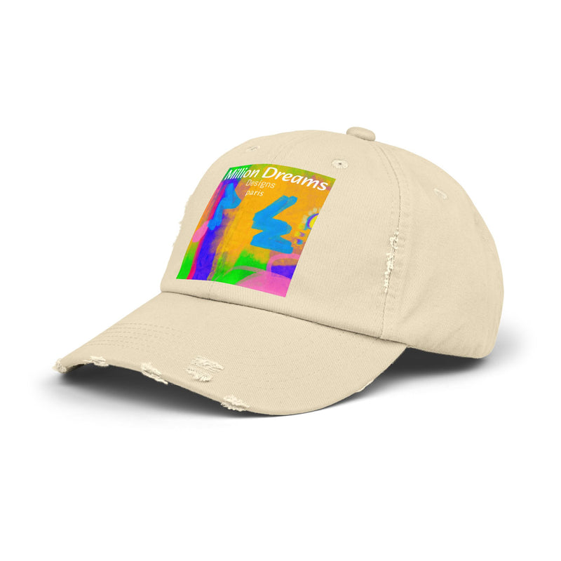 Neon Unisex Distressed Cap