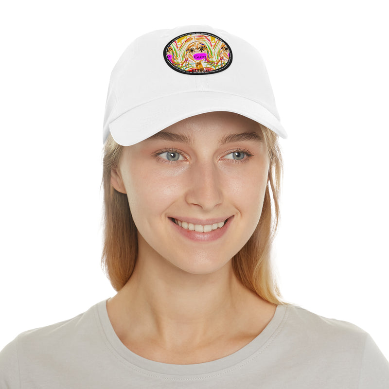 Gum Hat with Leather Patch (Round)