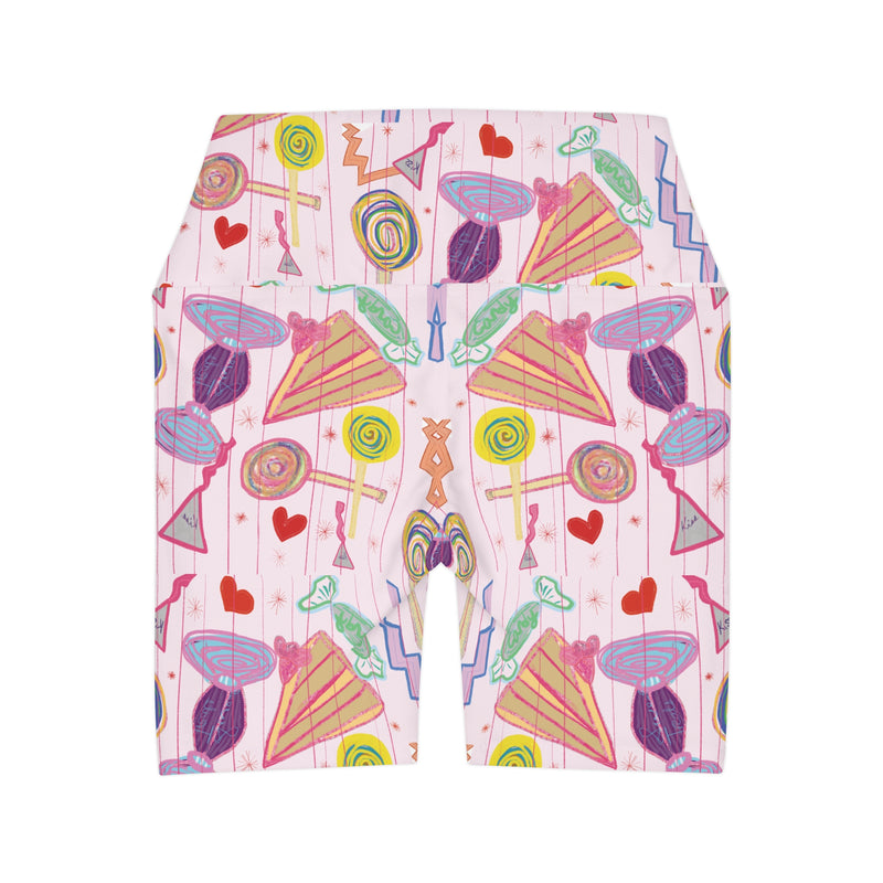 Sweet Treats High Waisted Yoga Shorts (AOP)