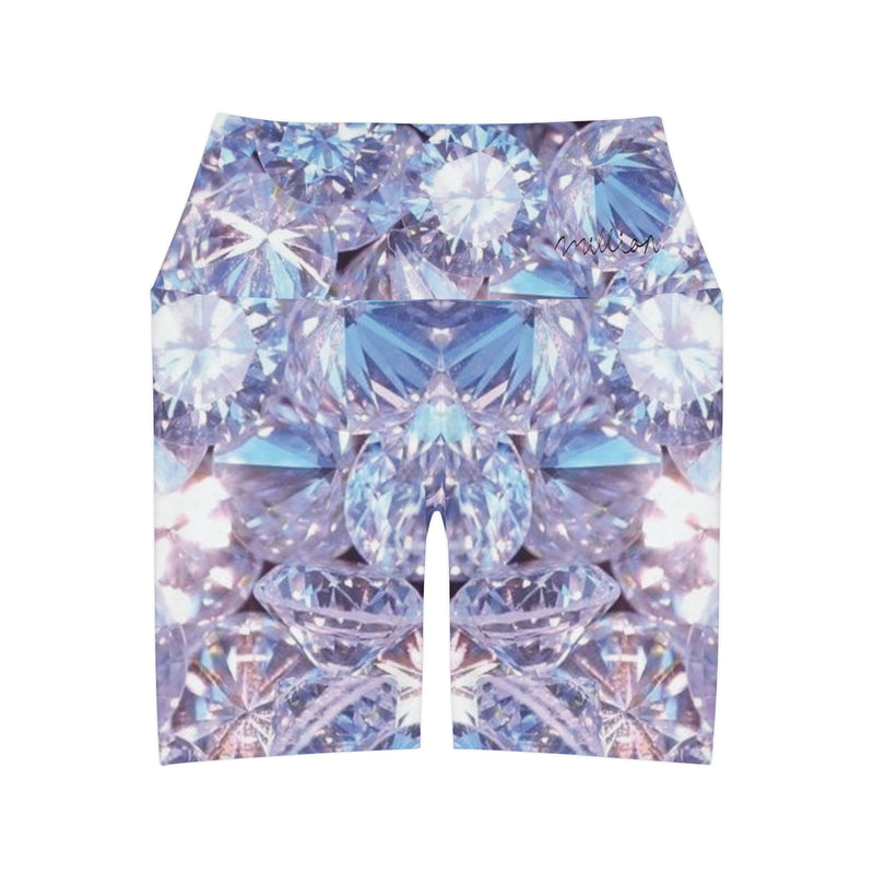 Shine Bright Like A Diamond High Waisted Yoga Shorts (AOP)