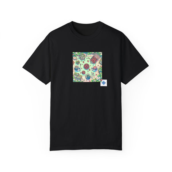 Strawberry Garden Unisex Garment-Dyed T-shirt