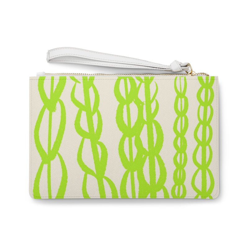 Link Print Clutch Bag