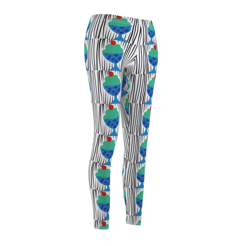 Pistachio Ice cream  Women's Cut & Sew Casual Leggings (AOP)