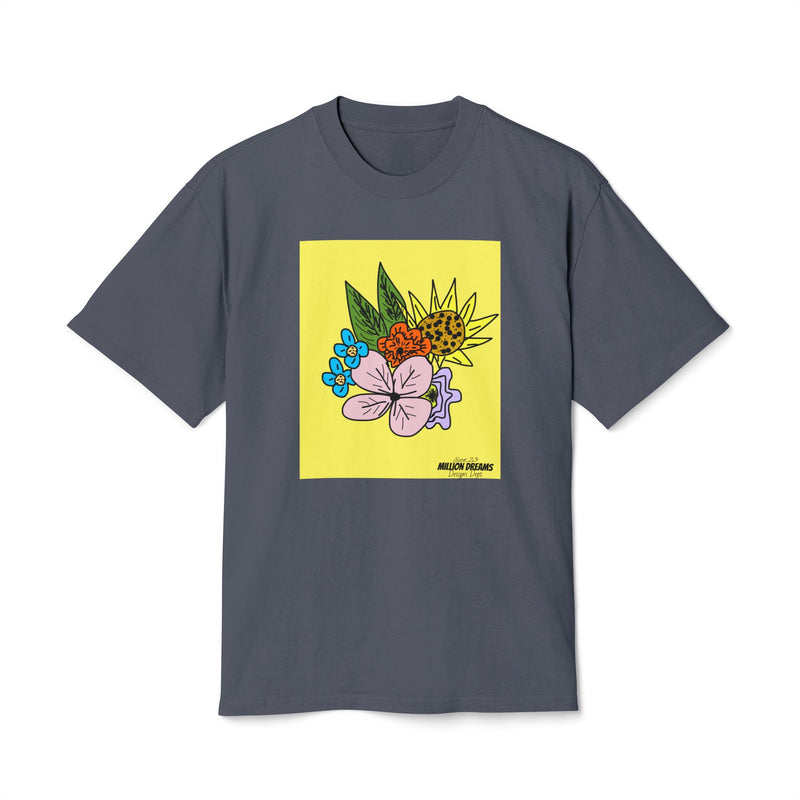 Yellow Flora Unisex Heavy Faded Tee