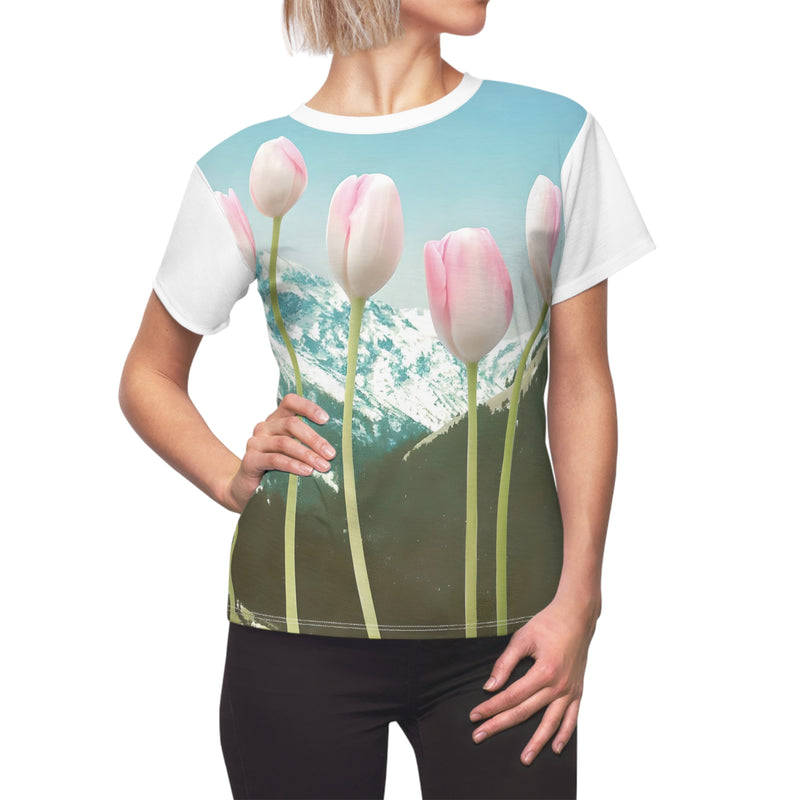 Mountain & Roses Women's Cut & Sew Tee (AOP)