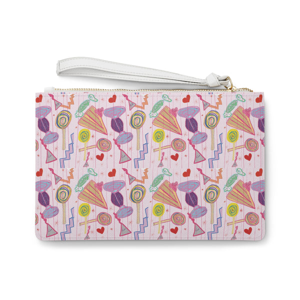 Sweet Treats Print Clutch Bag