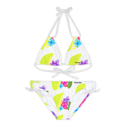 Neon Plants Strappy Bikini Set (AOP)