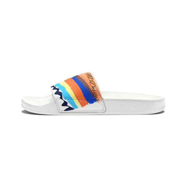 Color Sketch Lines PU Slide Sandals