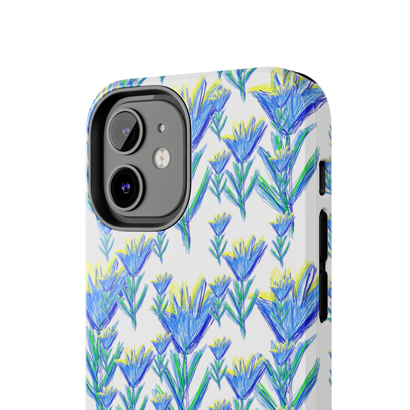 Blue Flower AOP Tough Phone Case