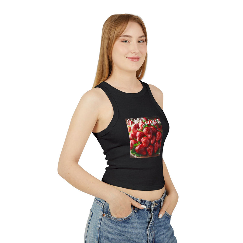 Delicious Women's Micro Rib Racer Tank Top