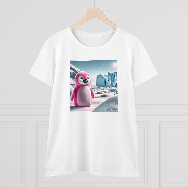 Pink Penguin Women's Midweight Cotton Tee