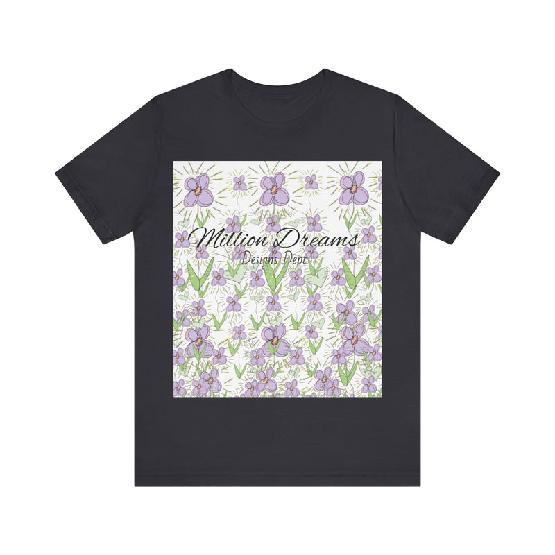 Lavender flowers Jersey  Short Sleeve Tee