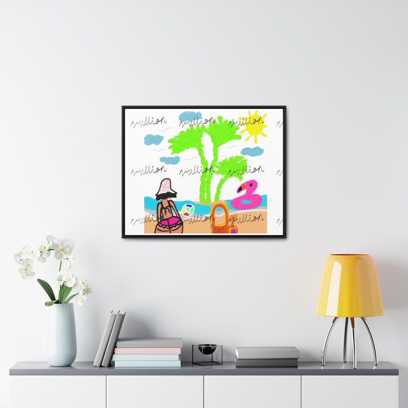 Fun Beach Day Gallery Canvas Wraps, Horizontal Frame