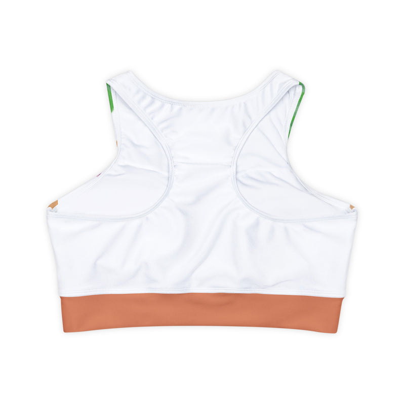 Casual Dining Bold Fully Lined, Padded Sports Bra (AOP)