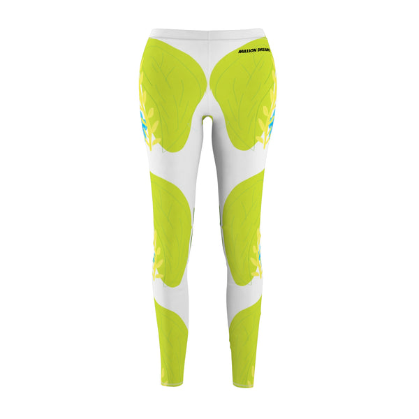 Neon Plants Women's Cut & Sew Casual Leggings (AOP)