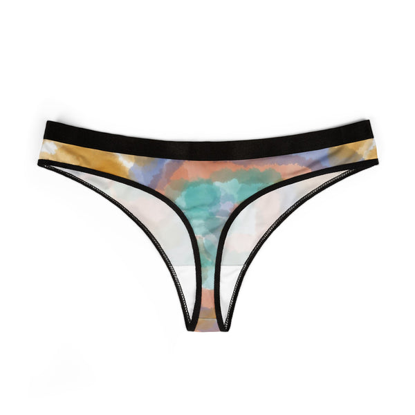 Watercolor Pastel Women's Thongs (AOP)