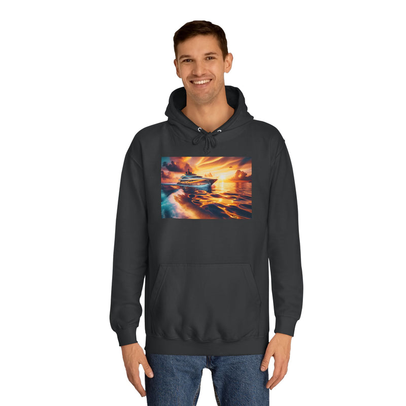 Boat floating Unisex College Hoodie