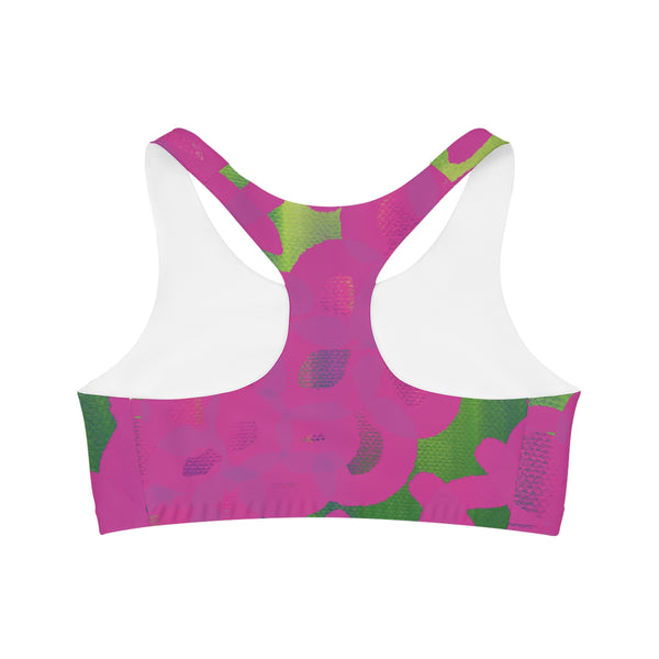 Sketch & Pink Design Seamless Sports Bra (AOP)