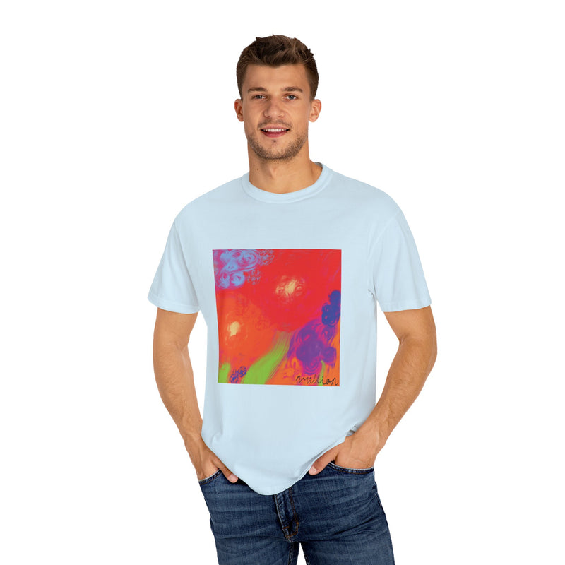 Floral Breeze Unisex Garment-Dyed T-shirt