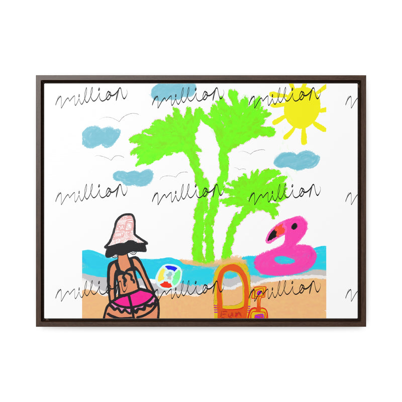 Fun Beach Day Gallery Canvas Wraps, Horizontal Frame