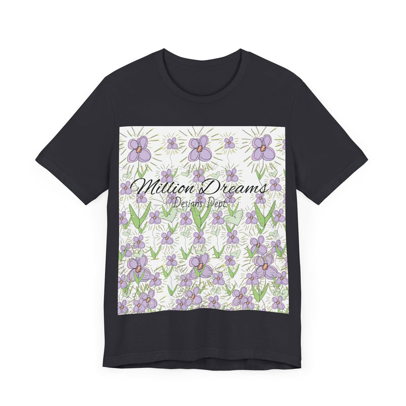 Lavender flowers Jersey  Short Sleeve Tee