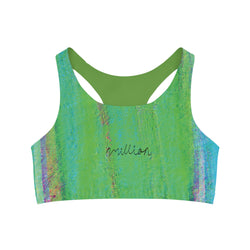 Paint Down Print Seamless Sports Bra