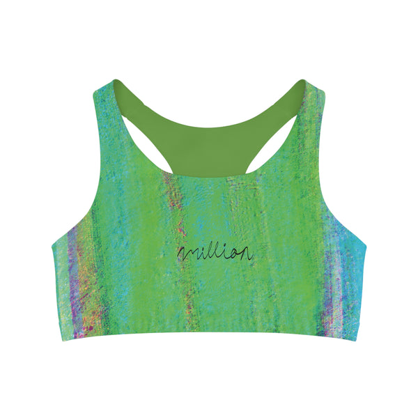 Paint Down Print Seamless Sports Bra