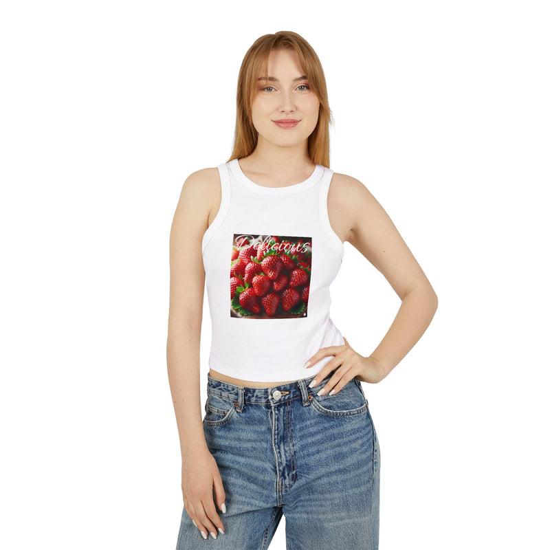 Delicious Women's Micro Rib Racer Tank Top