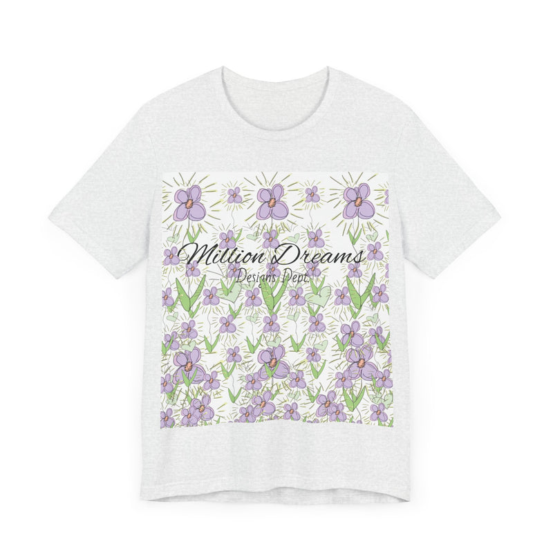 Lavender flowers Jersey  Short Sleeve Tee