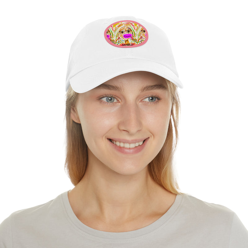 Gum Hat with Leather Patch (Round)