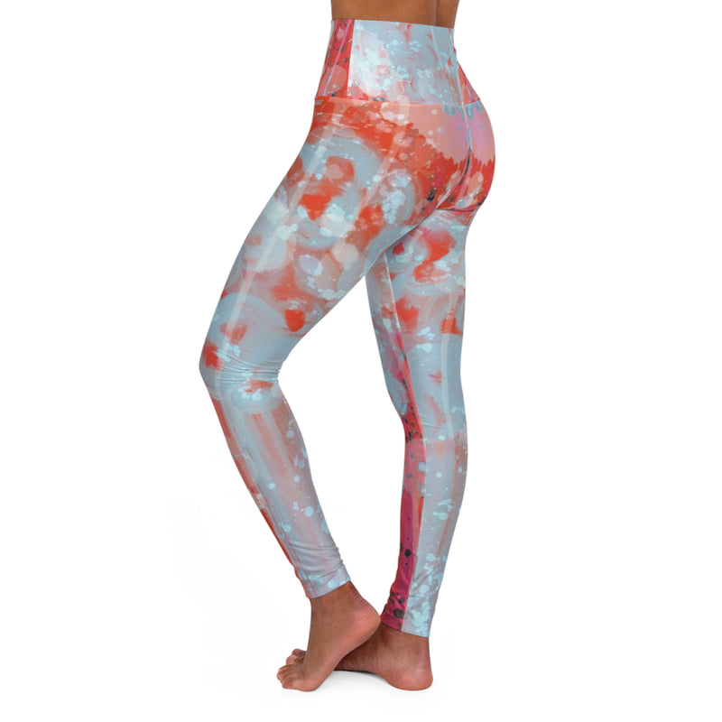 Ice Glaze Portrait Waisted Yoga Leggings (AOP)