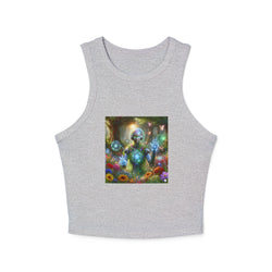 Glowing In The Garden Women's Micro Rib Racer Tank Top