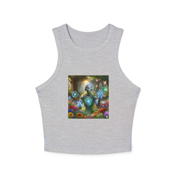 Glowing In The Garden Women's Micro Rib Racer Tank Top