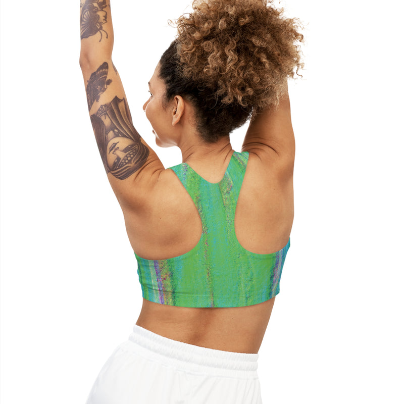 Paint Down Print Seamless Sports Bra