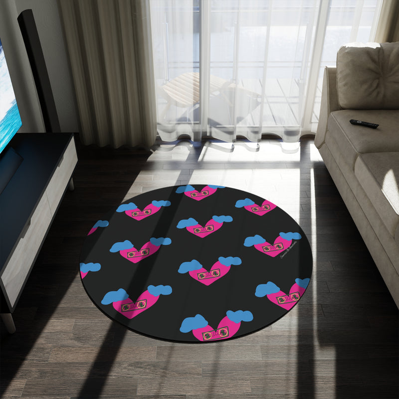 Success Is Inevitable Heart Round Rug