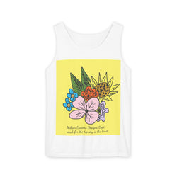 Yellow Flora Unisex Garment-Dyed Tank Top