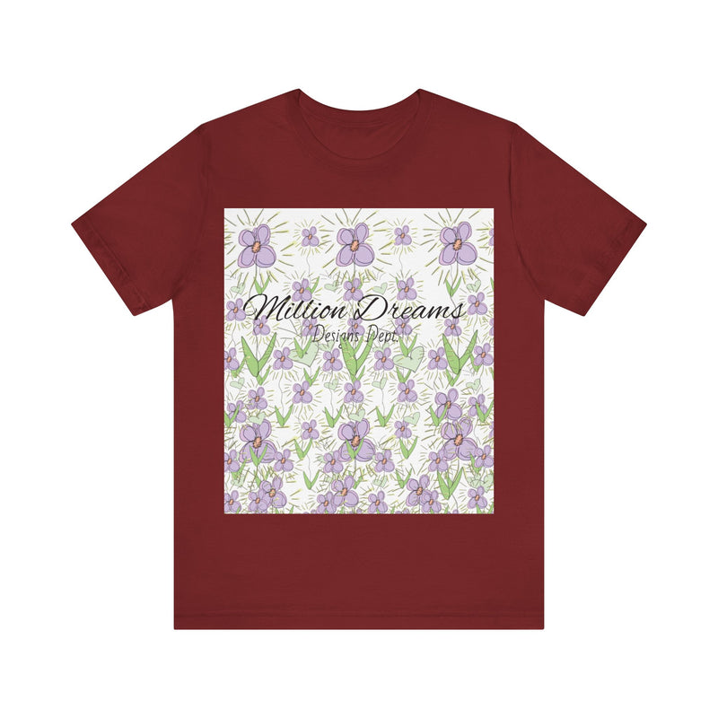 Lavender flowers Jersey  Short Sleeve Tee