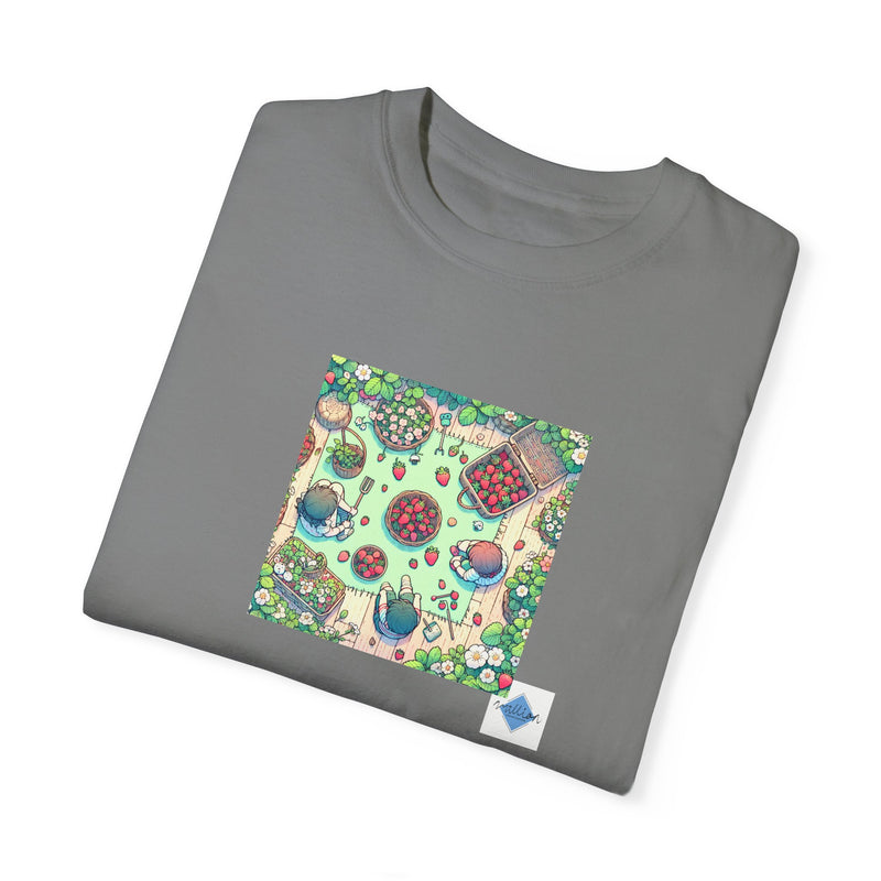 Strawberry Garden Unisex Garment-Dyed T-shirt