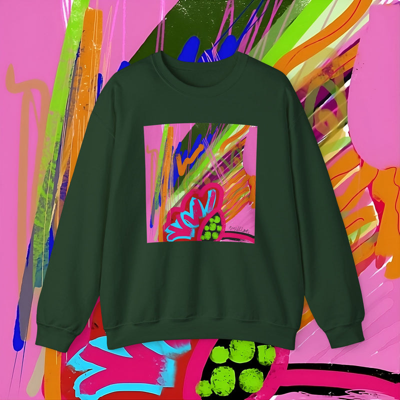 Abstract Frenzy Print Unisex Heavy Blend™ Crewneck Sweatshirt