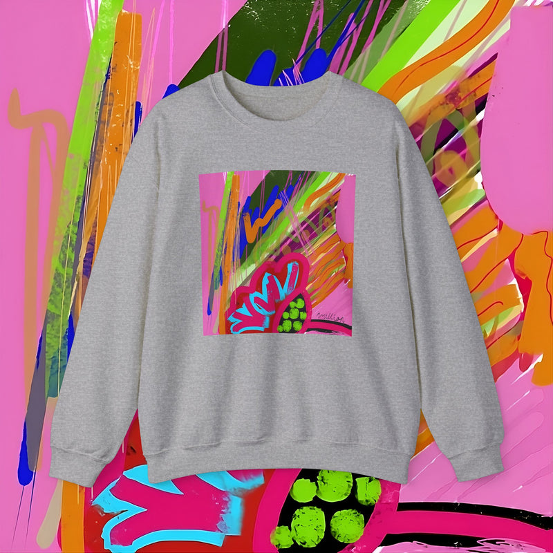 Abstract Frenzy Print Unisex Heavy Blend™ Crewneck Sweatshirt