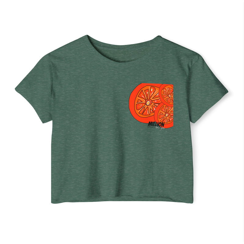 Tangie  Orange Women's Festival Crop Top