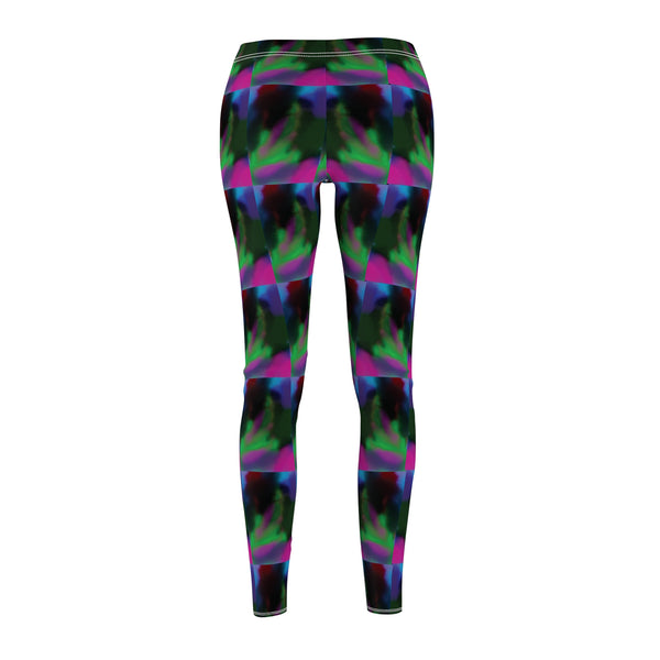 Gloomy Spray Paint Design Women's Cut & Sew Casual Leggings (AOP)