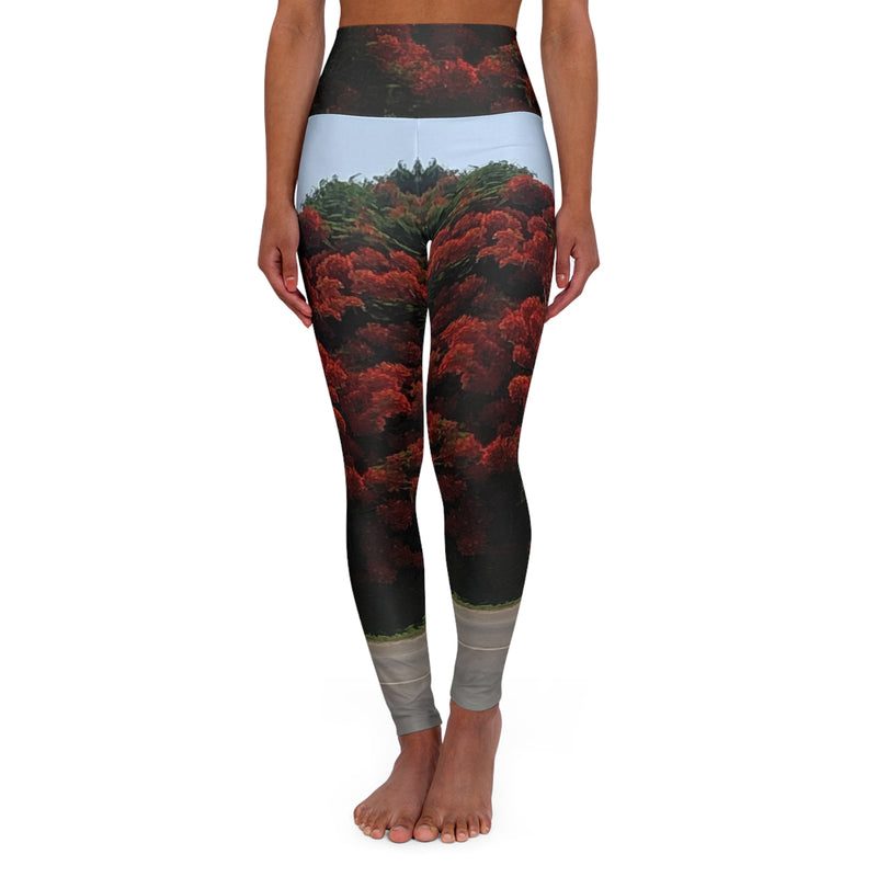 Resort View High Waisted Yoga Leggings (AOP)