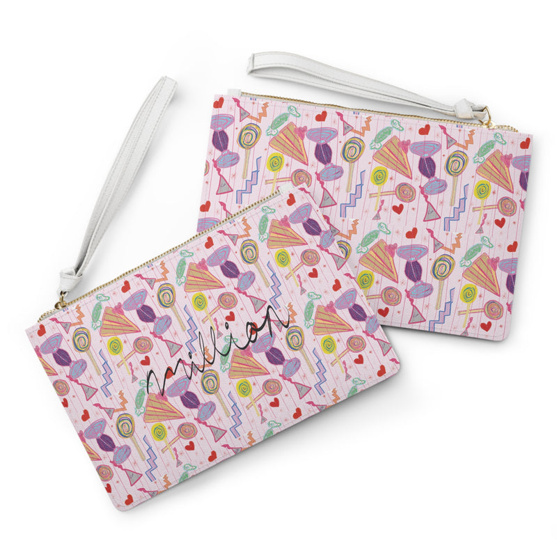 Sweet Treats Print Clutch Bag