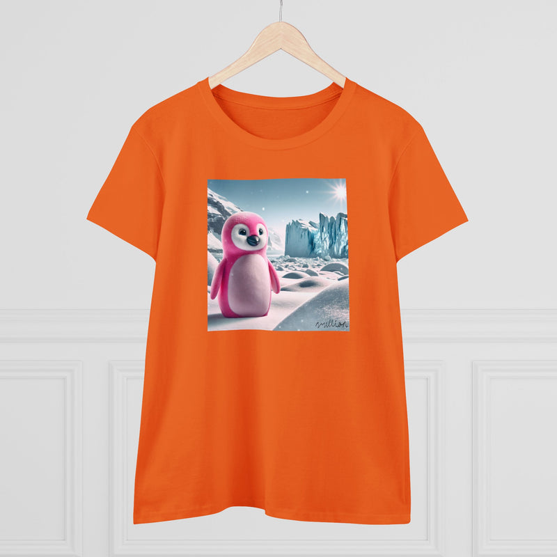 Pink Penguin Women's Midweight Cotton Tee